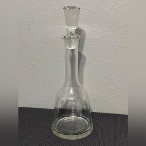 Large Glass Decanter with Glass Stopper 16in